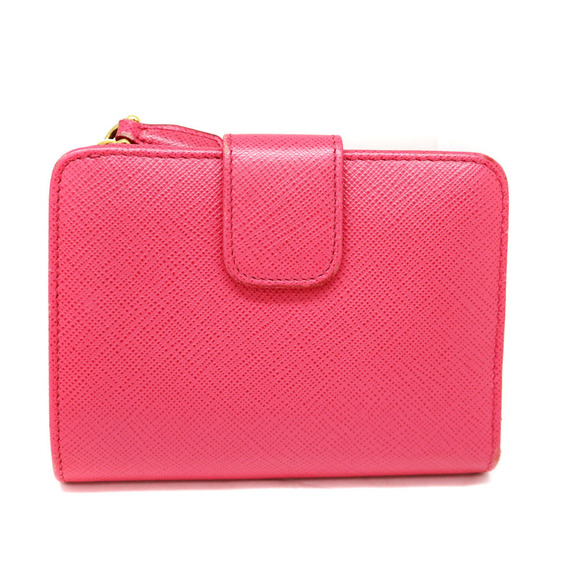 Prada Wallet Pink Fold Leather - Picture 1 of 6